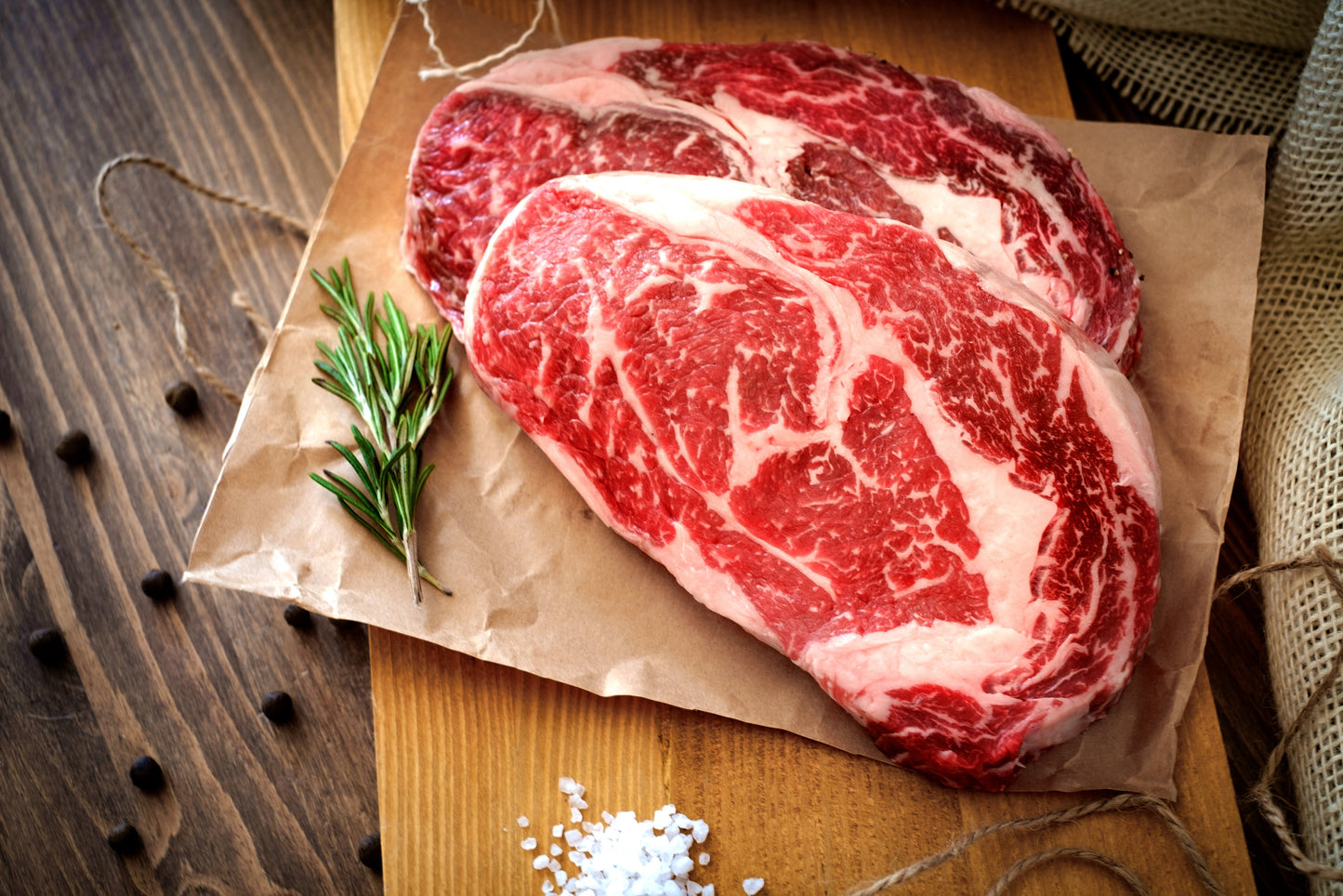 PRIME Ribeye Steaks - Angus Beef - 4 (16 oz) Portions